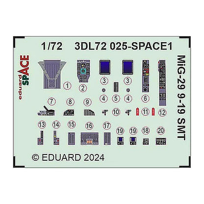 eduard 3dl72025 1 72 mig 29 9 19 smt space space