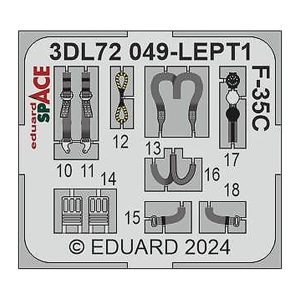 eduard 3dl72049 1 72 f 35c space for italeri