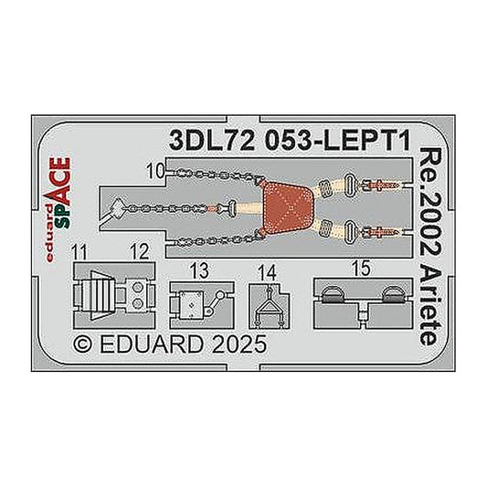 eduard 3dl72053 1 72 re 2002 ariete space space for italeri