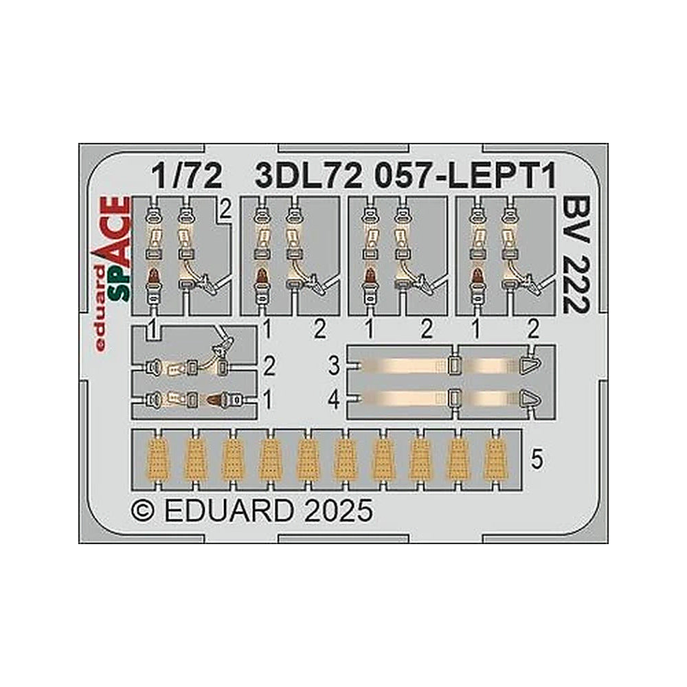 eduard 3dl72057 1 72 bv 222 space space for revell kit
