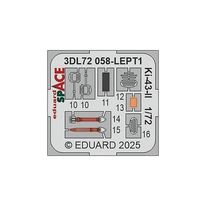 eduard 3dl72058 1 72 ki 43 ii space space for arma hobby kit