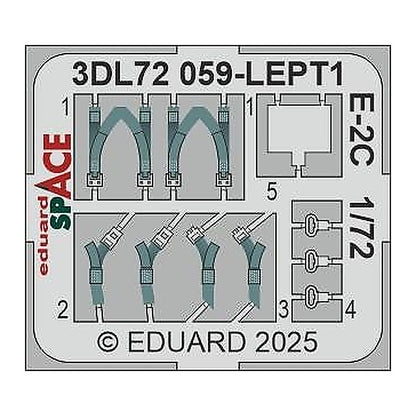 eduard 3dl72059 1 72 e 2c space space for heller kit
