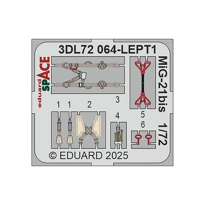 eduard 3dl72064 1 72 mig 21bis space space for eduard kit