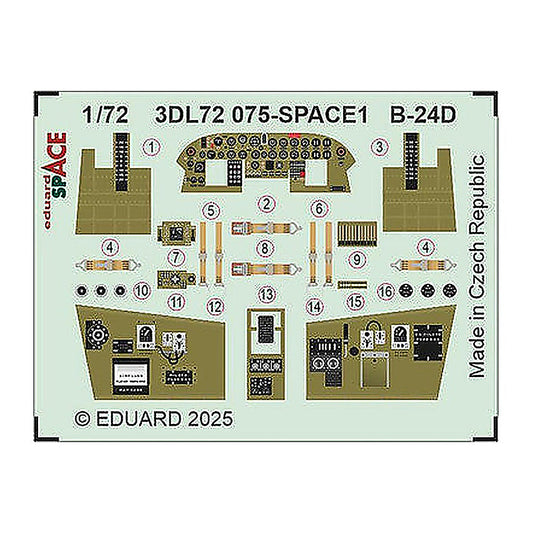eduard 3dl72075 1 72 b 24d space space for airfix