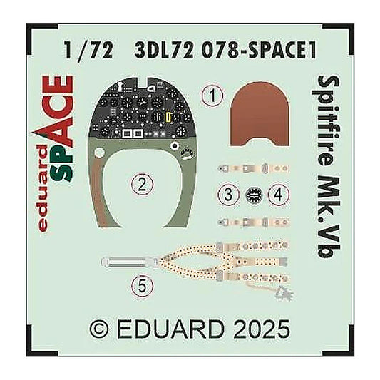 eduard 3dl72078 1 72 spitfire mk vb space space for eduard
