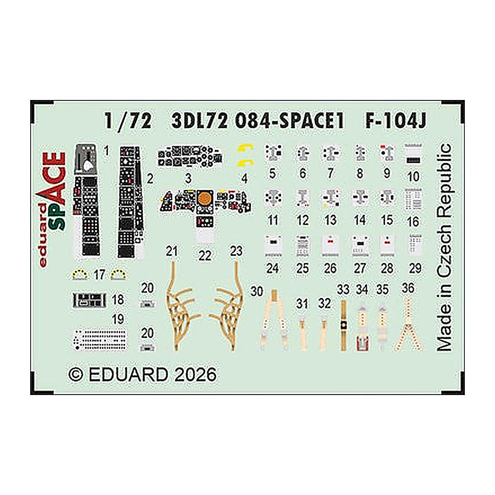 eduard 3dl72084 1 72 space set f 104j space for fine molds