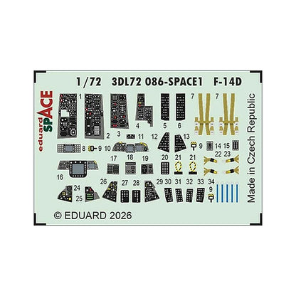 eduard 3dl72086 1 72 space set f 14d space for tamiya