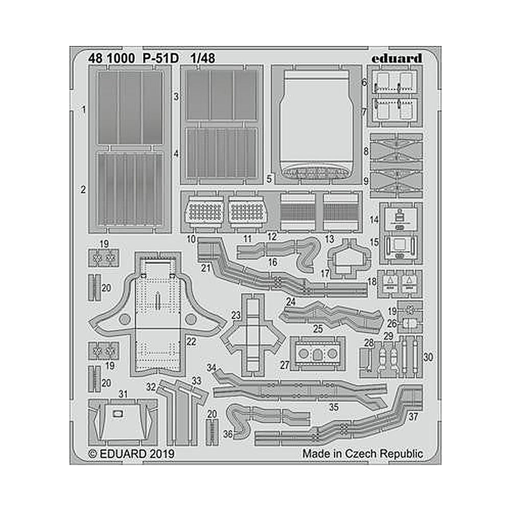 eduard 481000 1 48 p 51d for edu photo etch detail set