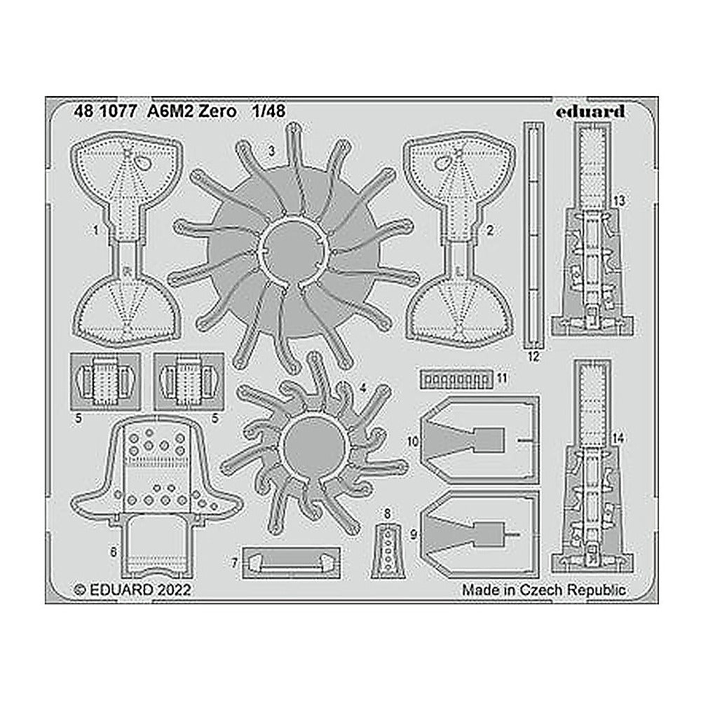 eduard 481077 1 48 a 6m2 zero for edu photo etch detail set