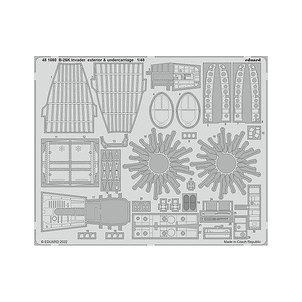 eduard 481080 1 48 invader exterior undercarriage for icm