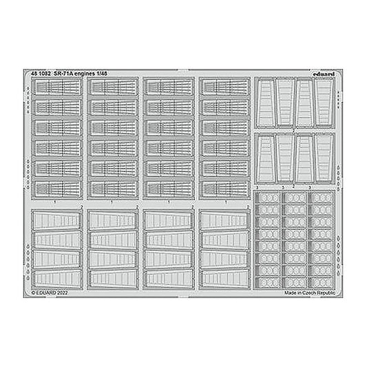 eduard 481082 1 48 engines for revell photo etch detail set