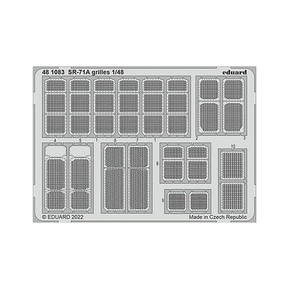 eduard 481083 1 48 grills for revell photo etch detail set