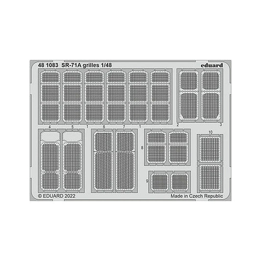 eduard 481083 1 48 grills for revell photo etch detail set