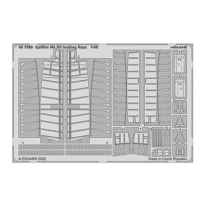 eduard 481090 1 48 spitfire mk xii landing flaps for airfix