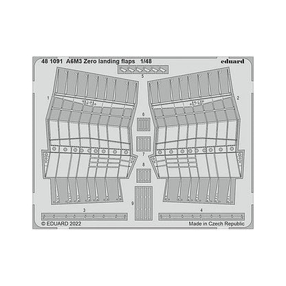 eduard 481091 1 48 zero landing flaps for eduard