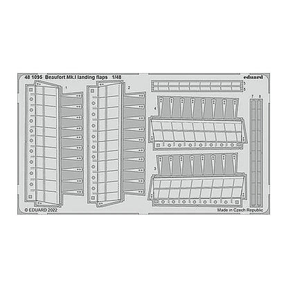eduard 481095 1 48 beaufort mk i landing flaps for icm