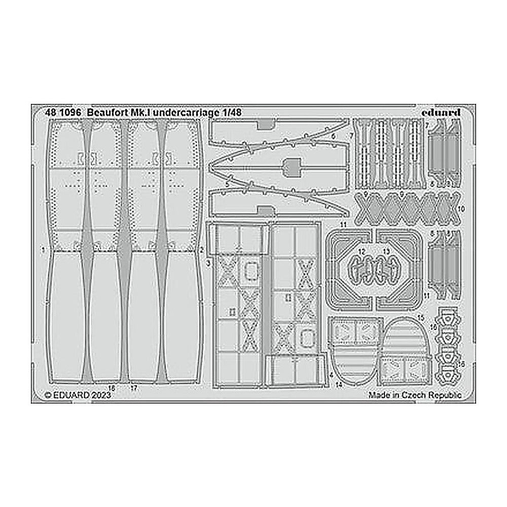 eduard 481096 1 48 beaufort mk i undercarriage for icm