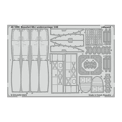 eduard 481096 1 48 beaufort mk i undercarriage for icm