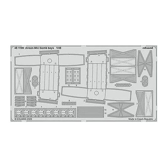 eduard 481100 1 48 anson mk i bomb bays for airfix