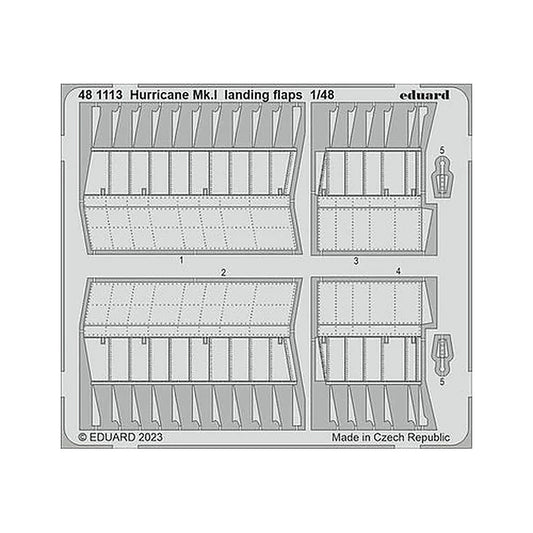 eduard 481113 1 48 hurricane mk i landing flaps for hobby boss