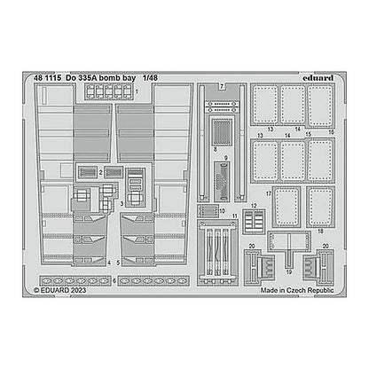 eduard 481115 1 48 do 335a bomb bay for tamiya