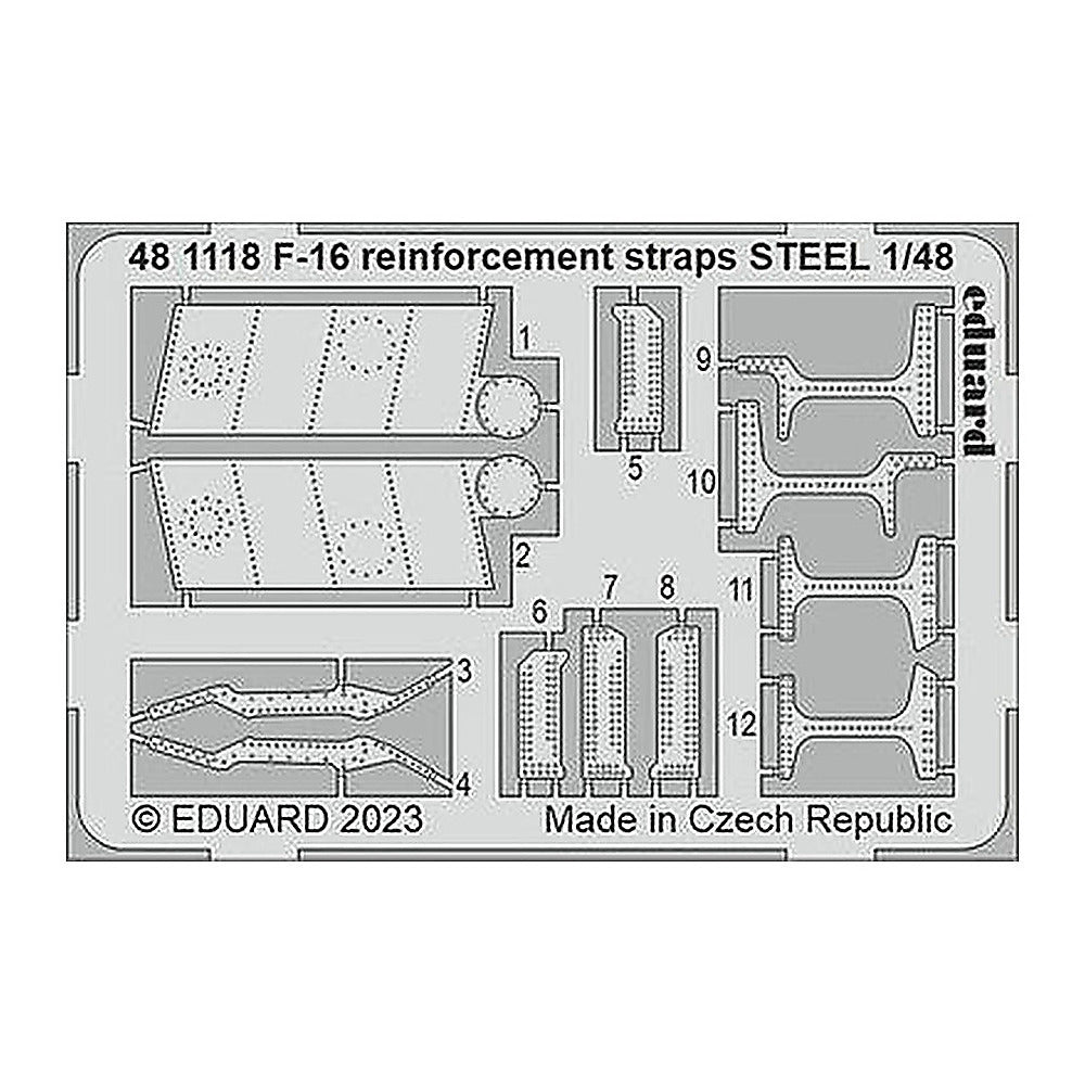 eduard 481118 1 48 f 16 reinforcement straps steel for kinetic