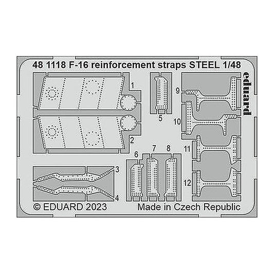 eduard 481118 1 48 f 16 reinforcement straps steel for kinetic