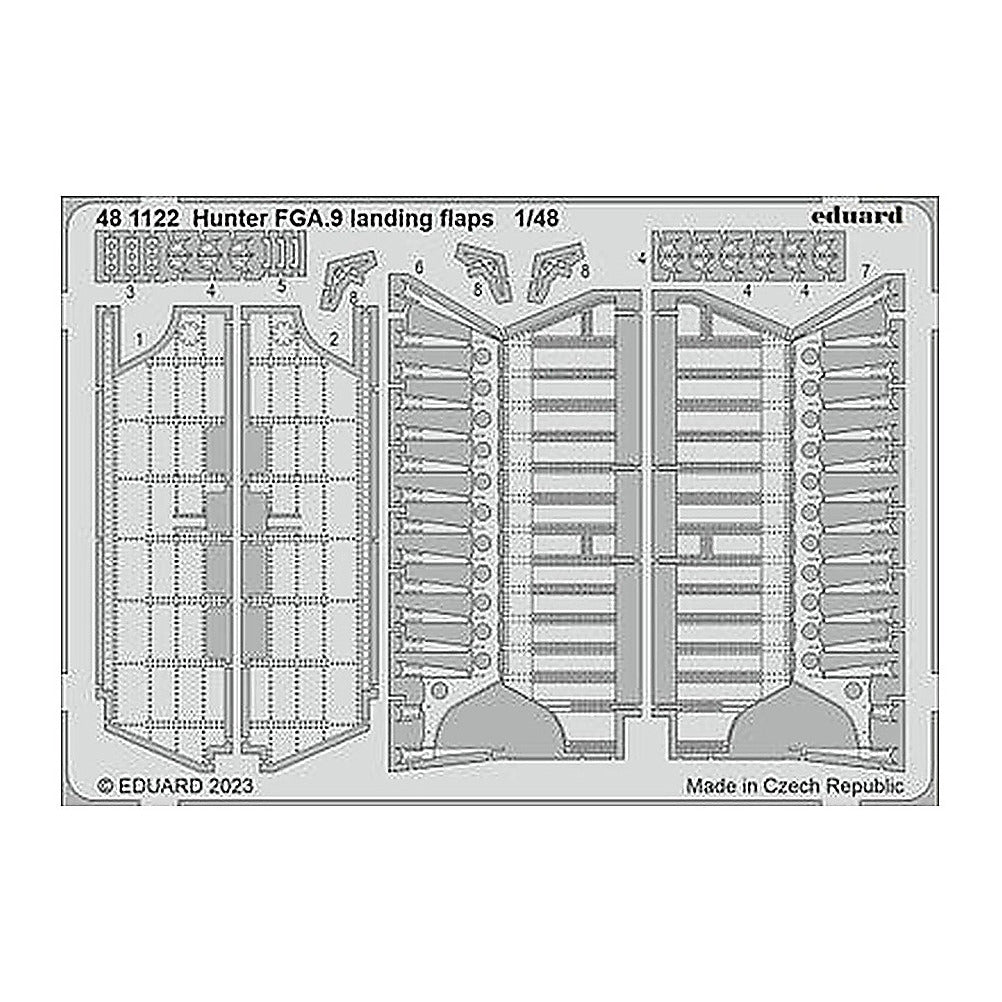 eduard 481122 1 48 hunter fga 9 landing flaps