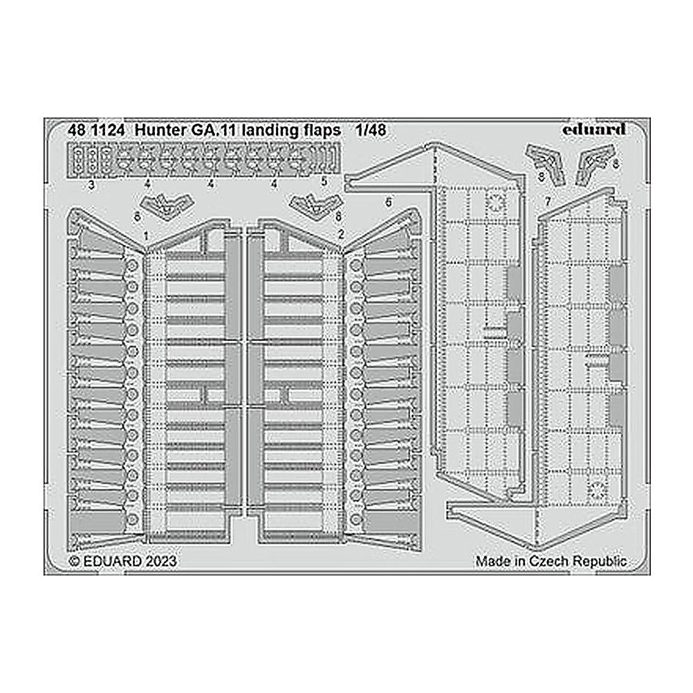 eduard 481124 1 48 hunter ga 11 landing flaps