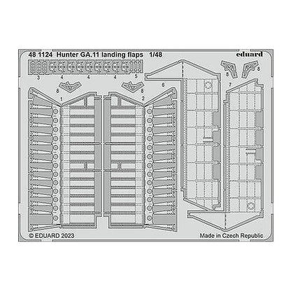 eduard 481124 1 48 hunter ga 11 landing flaps