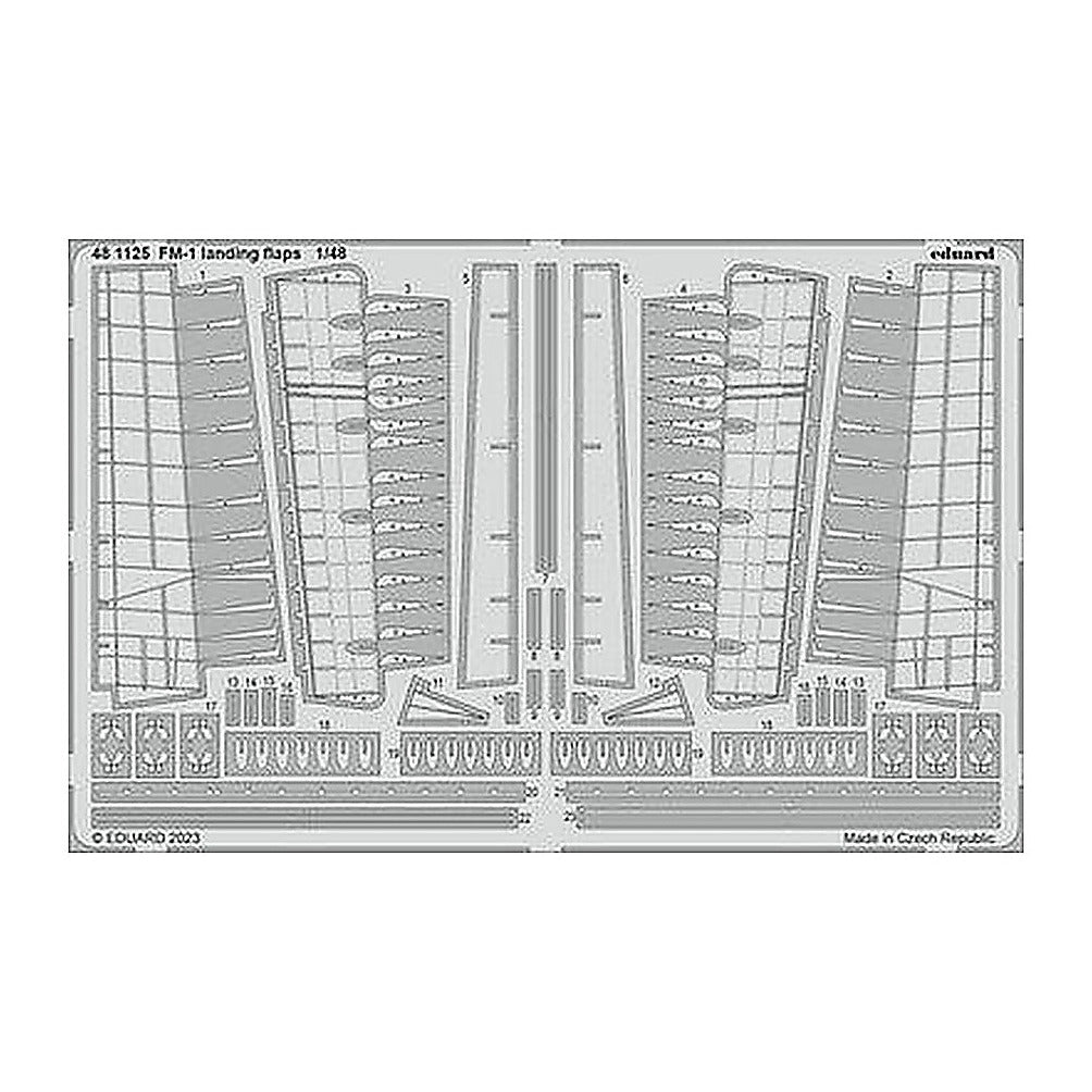 eduard 481125 1 48 fm 1 landing flaps photo etch
