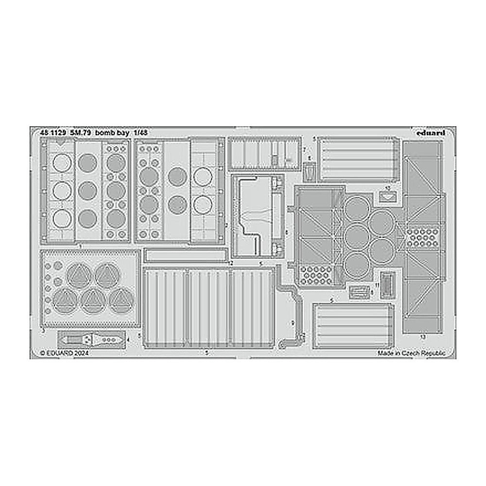 eduard 481129 1 48 sm 79 bomb bay photo etched set