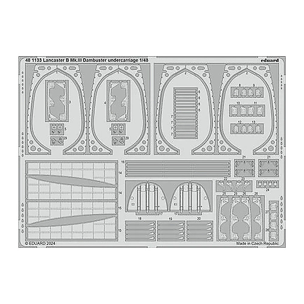 eduard 481133 1 48 lancaster b mk iii dambuster undercarriage 1 48