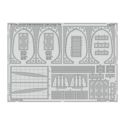 eduard 481133 1 48 lancaster b mk iii dambuster undercarriage 1 48