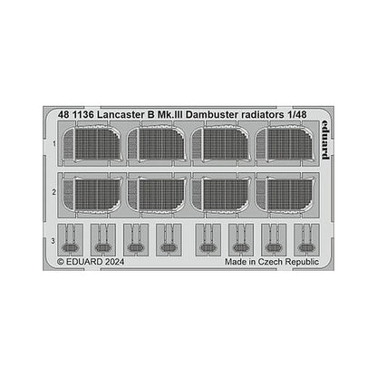 eduard 481136 1 48 lancaster b mk iii dambuster radiators 1 48