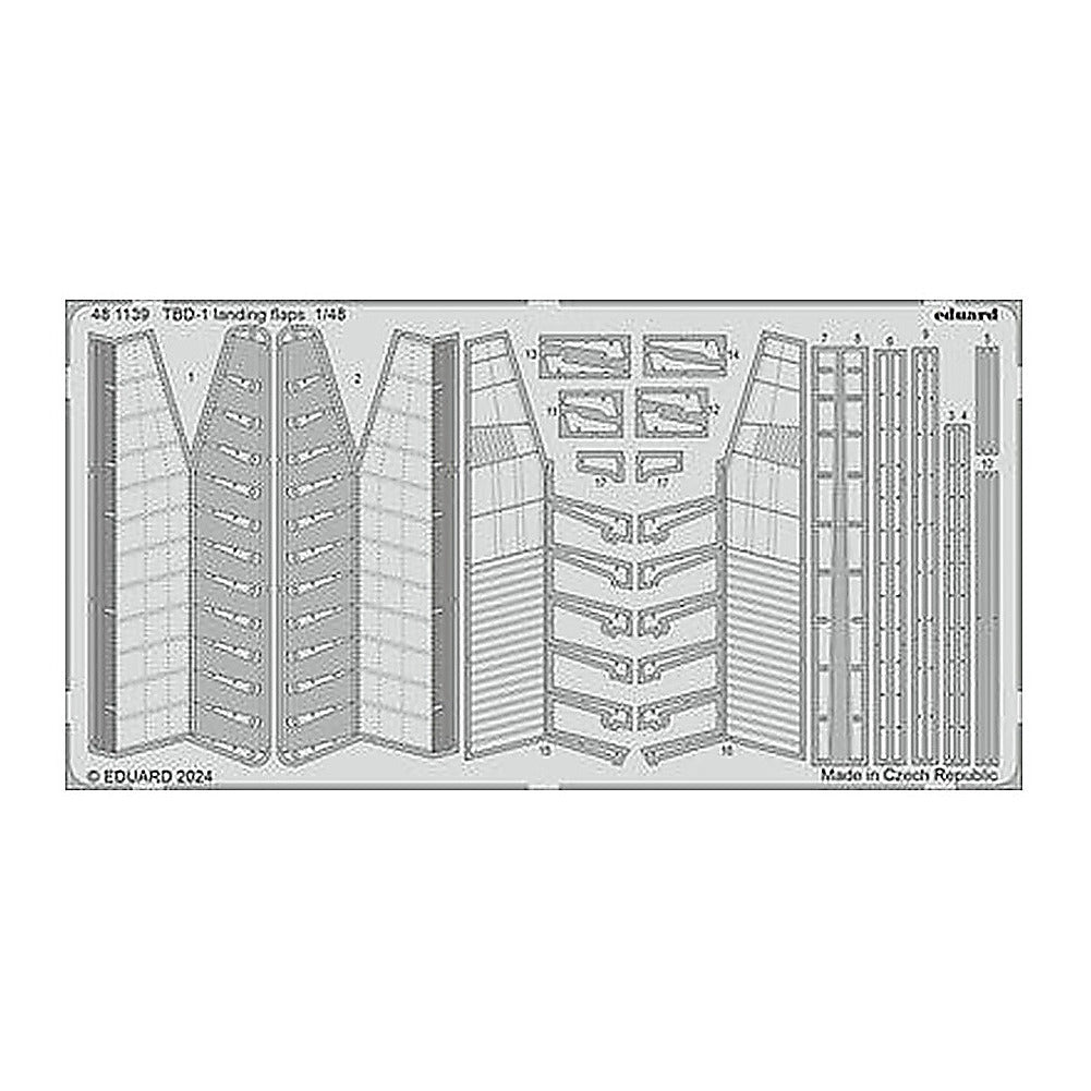 eduard 481139 1 48 tbd 1 landing flaps photo etched set