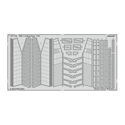 eduard 481139 1 48 tbd 1 landing flaps photo etched set