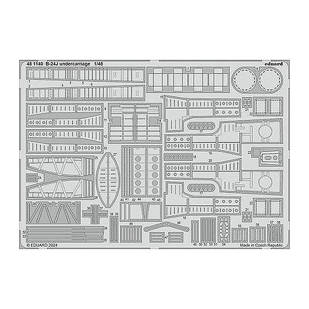 eduard 481140 1 48 b 24j undercarriage for hobby boss