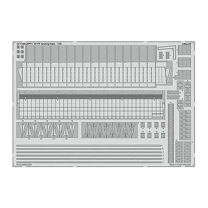 eduard 481146 1 48 b 17f landing flaps photo etch for eduard