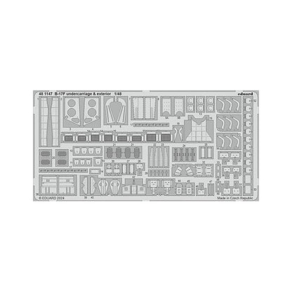 eduard 481147 1 48 b 17f undercarriage exterior photo etch for