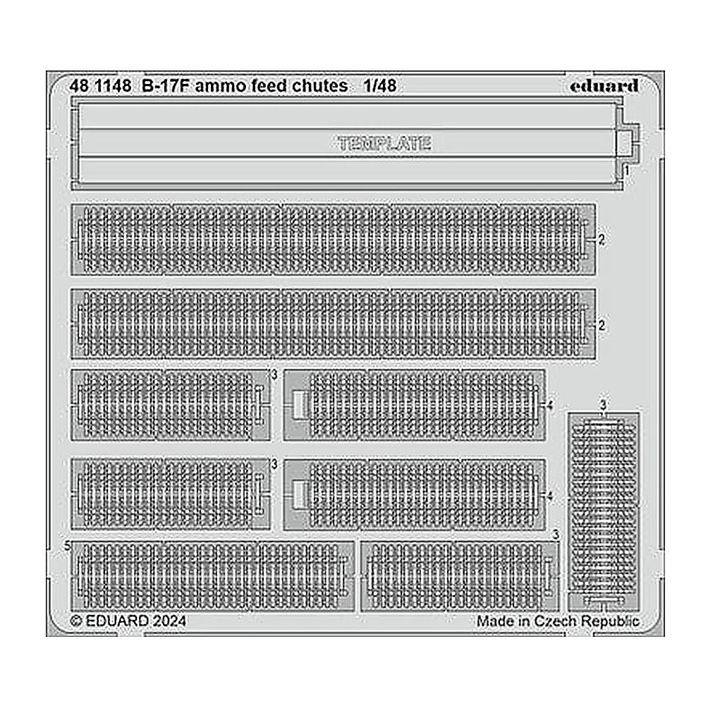eduard 481148 1 48 b 17f ammo feed chutes photo etch for eduard