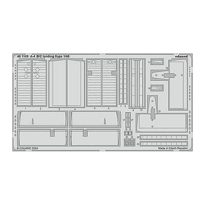 eduard 481149 1 48 a 4b c landing flaps photo etched set for hasegawa