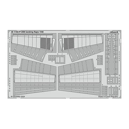 eduard 481152 1 48 p 39n landing flaps photo etch set for arma hobby