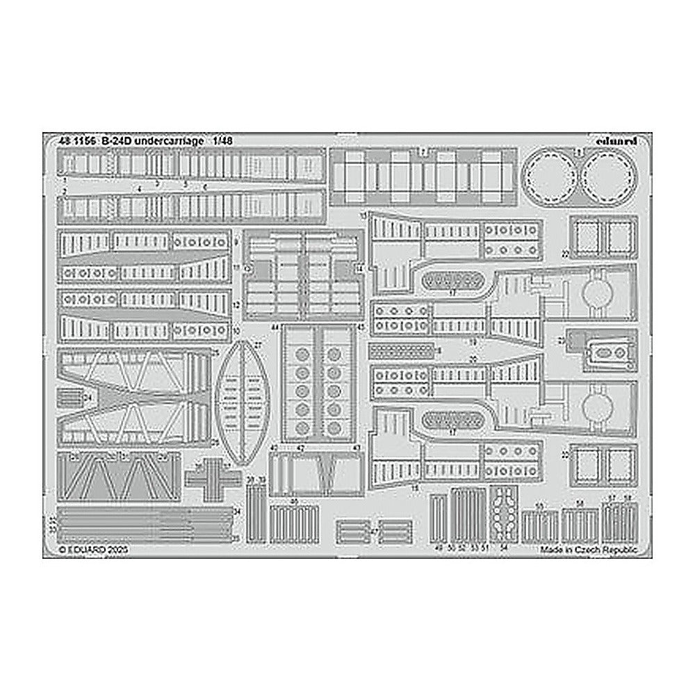 eduard 481156 1 48 b 24d undercarriage photo etched set for hobby