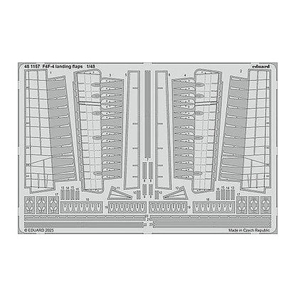 eduard 481157 1 48 landing flaps photo etched set for academy kit
