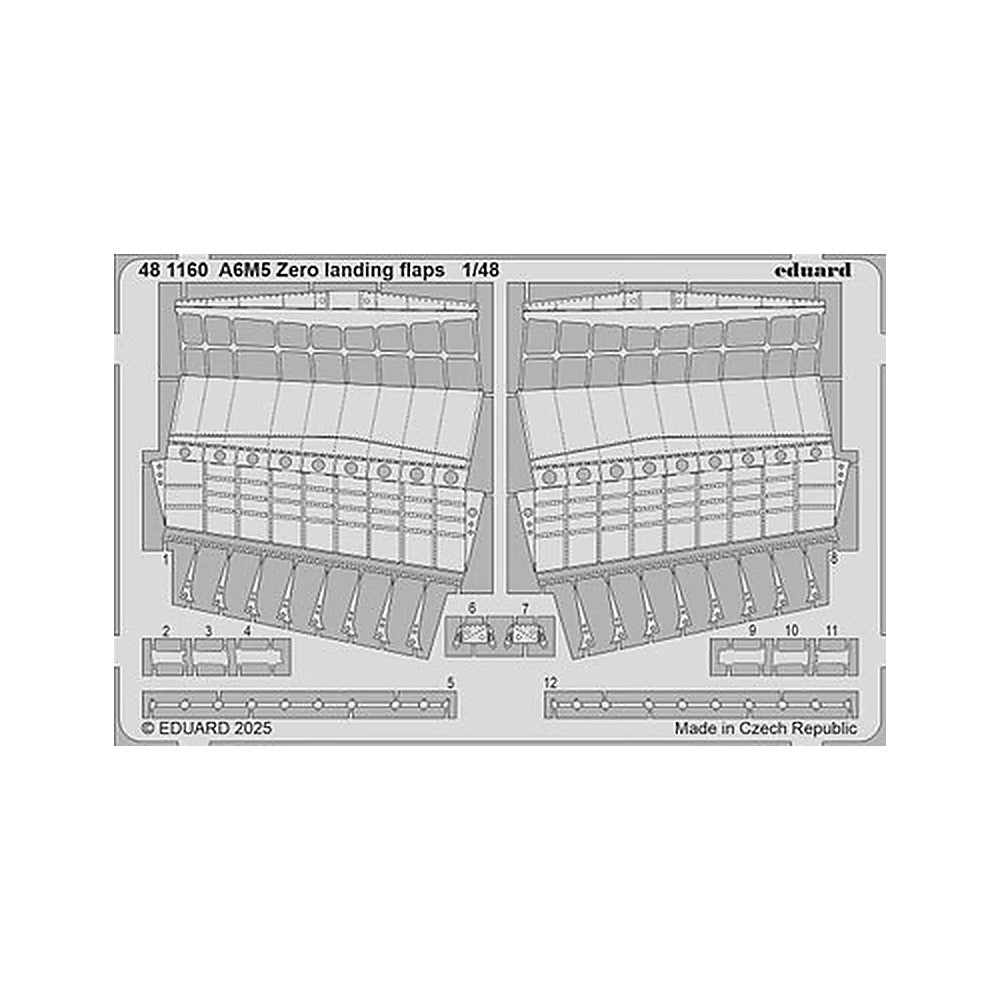 eduard 481160 1 48 zero landing flaps photo etched set for fine molds