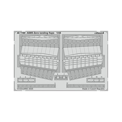 eduard 481160 1 48 zero landing flaps photo etched set for fine molds