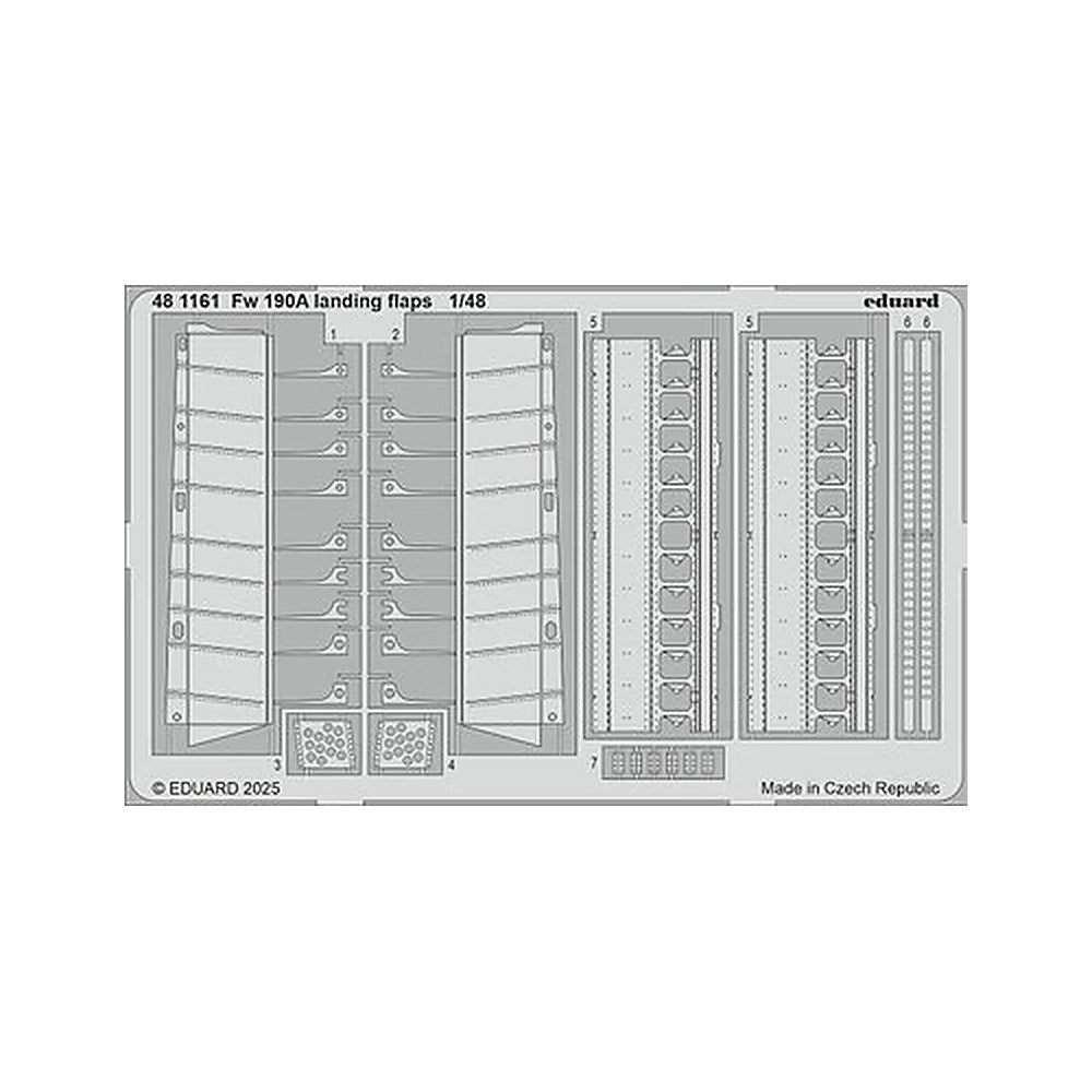 eduard 481161 1 48 fw 190a landing flaps photo etched set for eduard