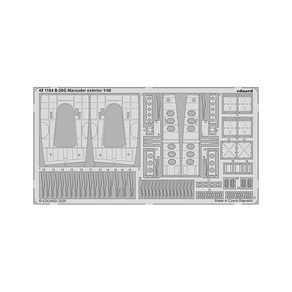 eduard 481164 1 48 b 26g marauder exterior photo etched set for icm