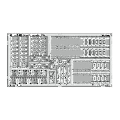eduard 481165 1 48 b 26g marauder bomb bay photo etched set for icm